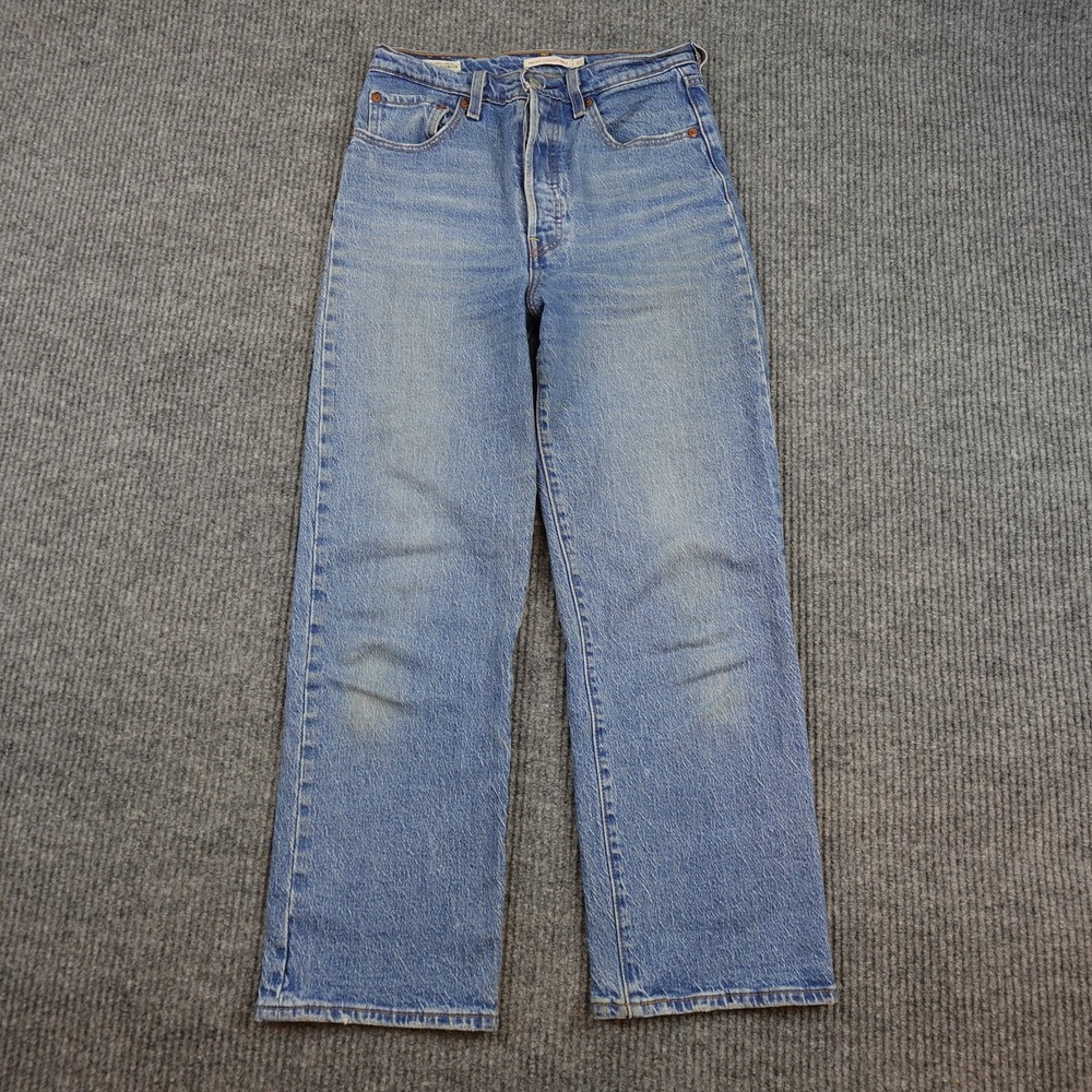 Levis Premium Ribcage Straight Ankle Jeans Womens 27 Medium Blue 72693-0099